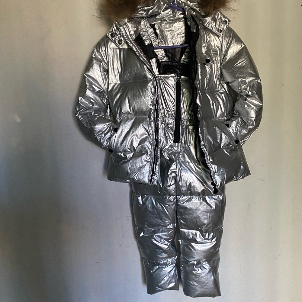 Kids Silver Winter Snowsuit